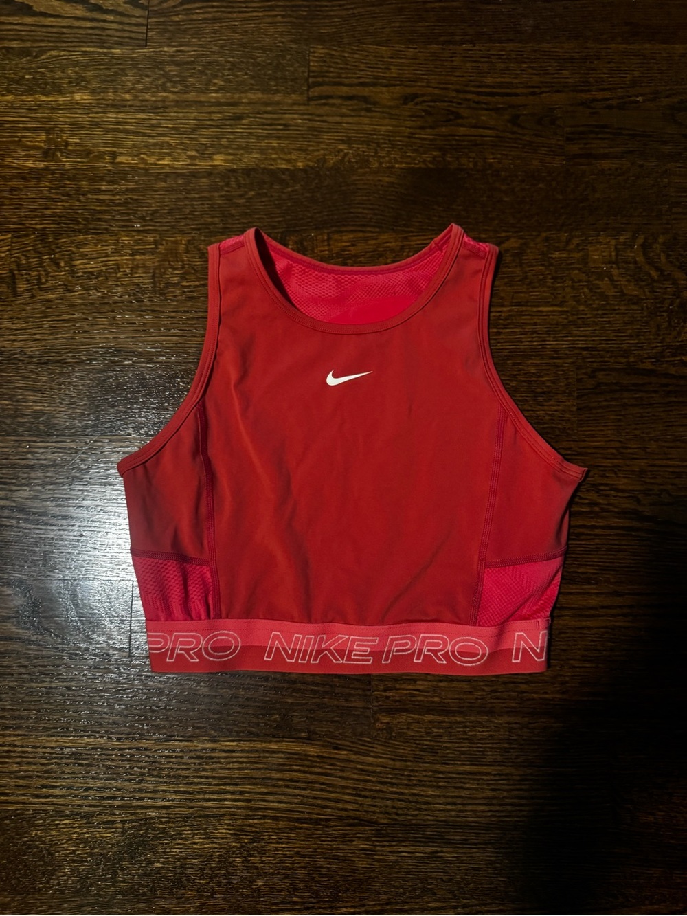 Nike Women's Pink Pro Crop Tank